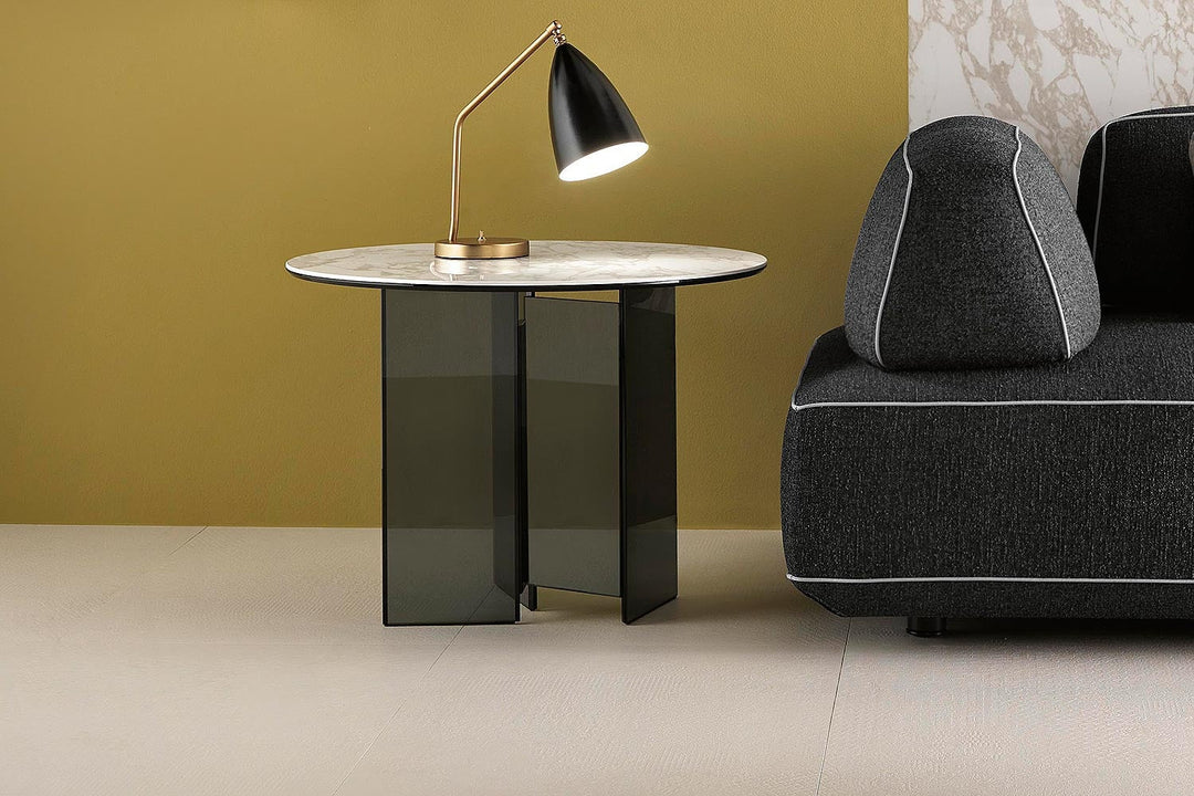 Metropolis Ceramic End Table End Tables Tonelli