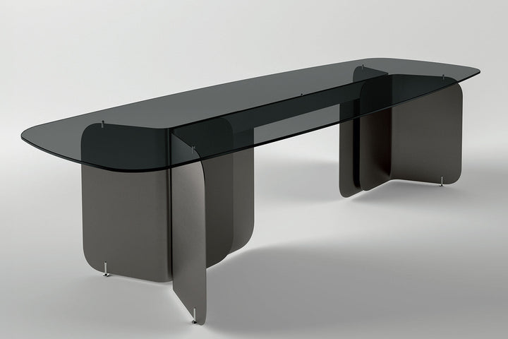 Pleat Glass Dining Table Dining Tables Tonelli
