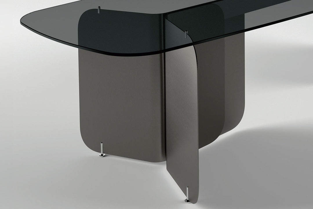 Pleat Glass Dining Table Dining Tables Tonelli