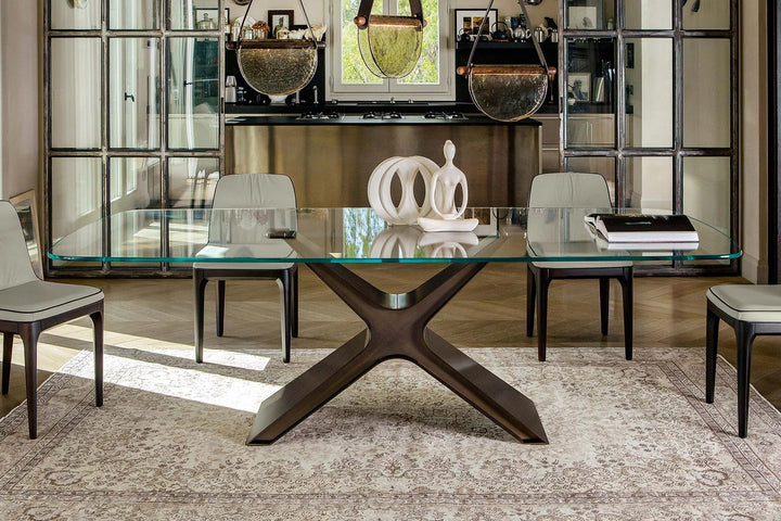 Calliope XXL Glass Dining Table Dining Tables Tonin Casa
