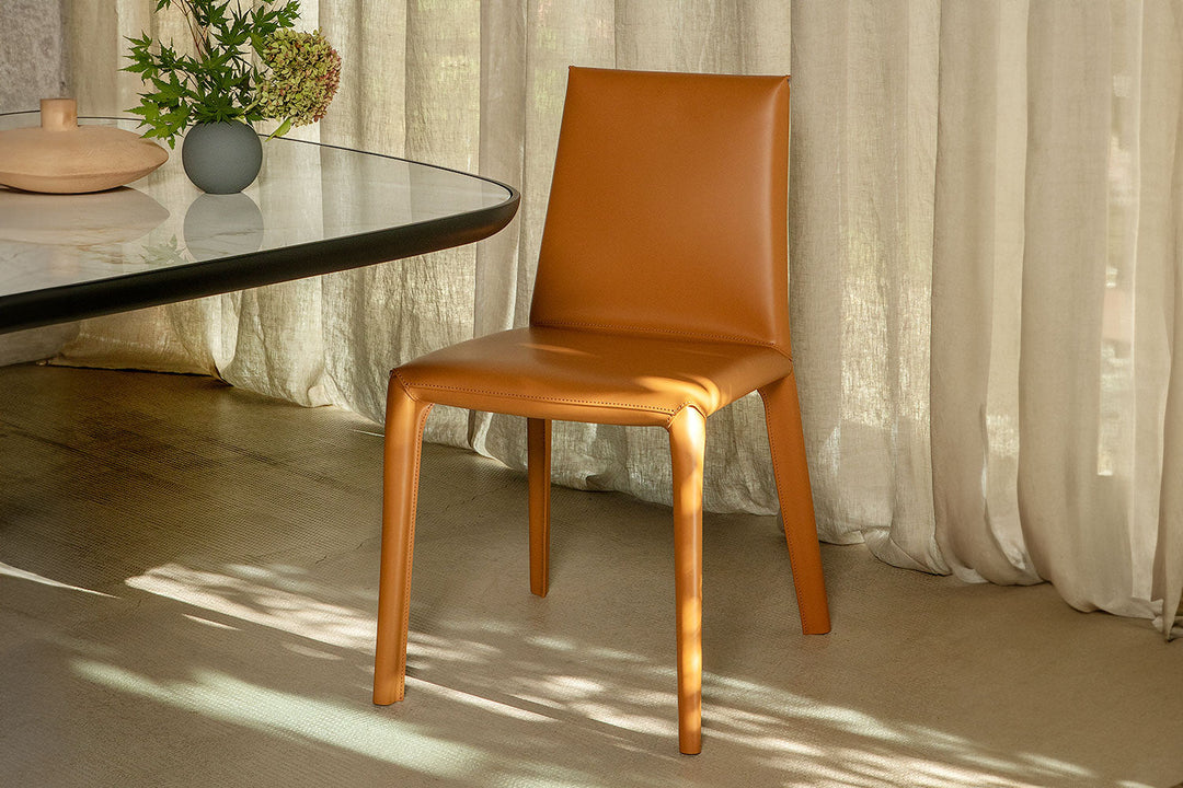 Lisa Hard Leather Dining Chair Dining Chairs Tonin Casa