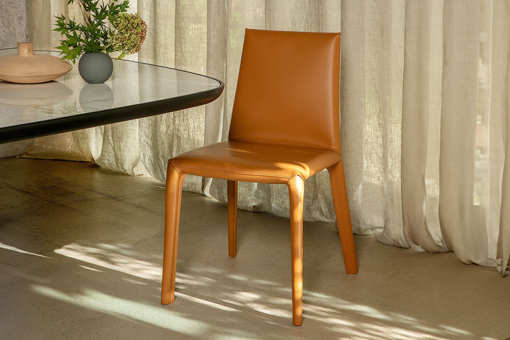 Lisa Hard Leather Dining Chair Dining Chairs Tonin Casa