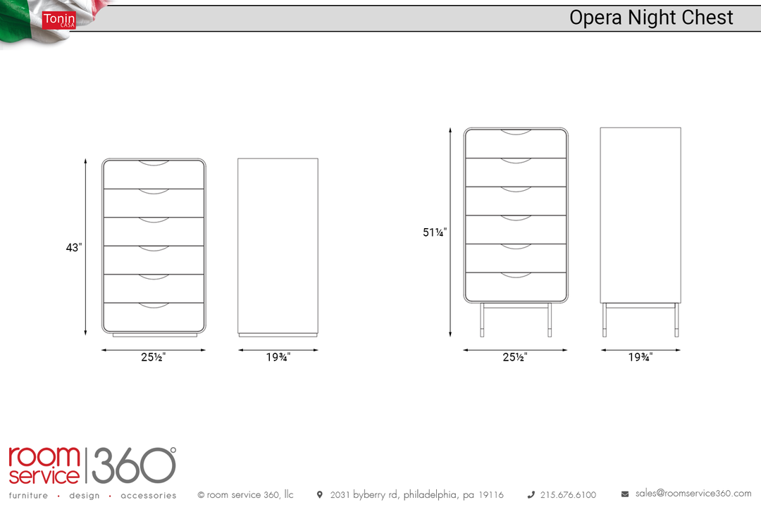 Tonin Casa Opera Night Chest