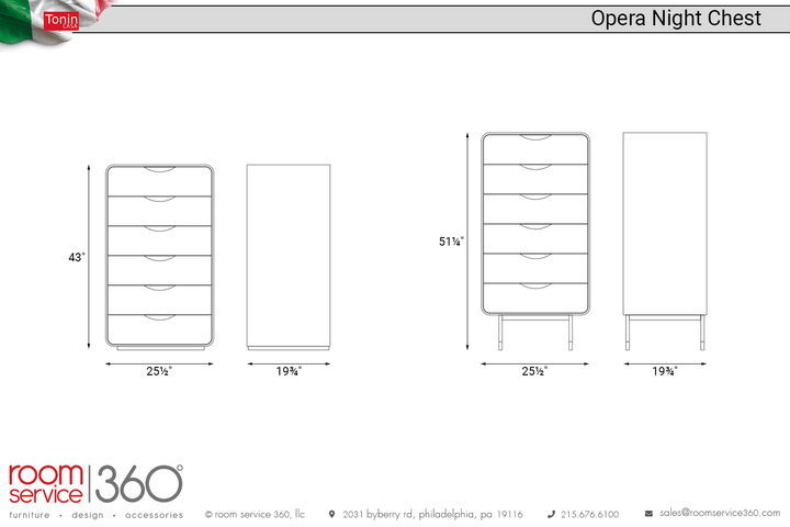 Tonin Casa Opera Night Chest
