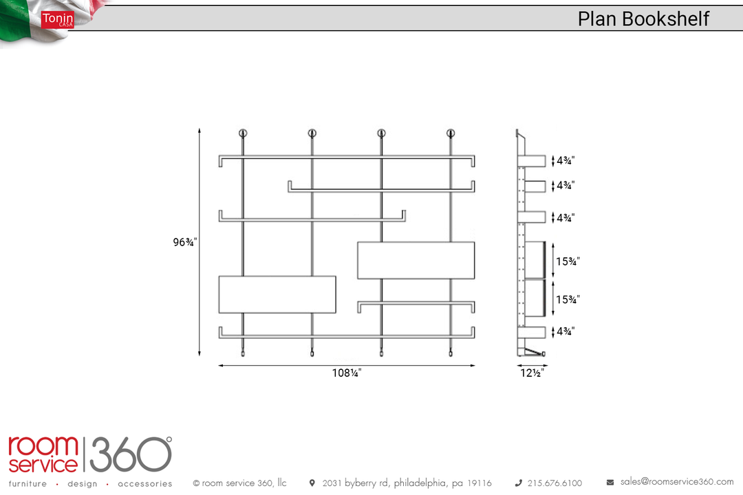 Tonin Casa Plan Bookshelf