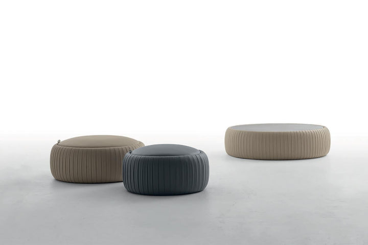 Plisse Pouf With Storage Ottomans + Stools Tonin Casa