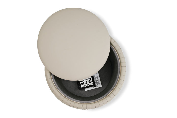 Plisse Pouf With Storage Ottomans + Stools Tonin Casa