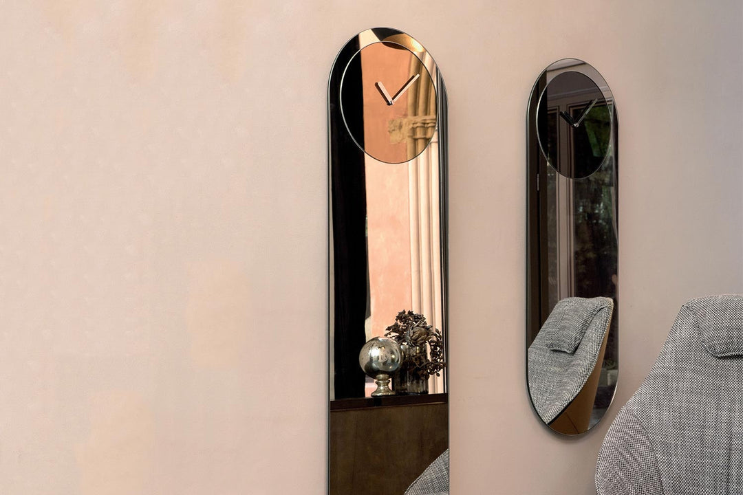 Timeless Mirror With Clock Mirrors Tonin Casa