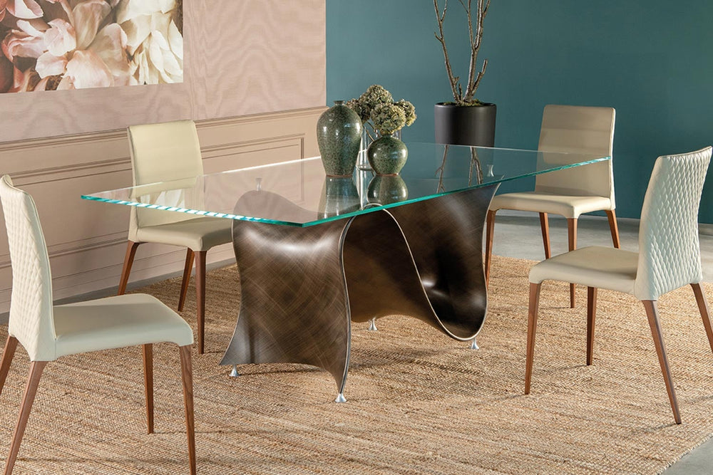 Wave Glass Dining Table Dining Tables Tonin Casa