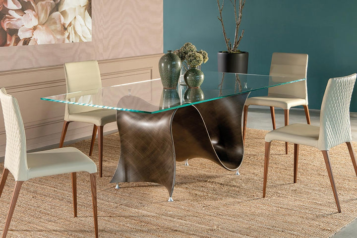Wave Glass Dining Table Dining Tables Tonin Casa