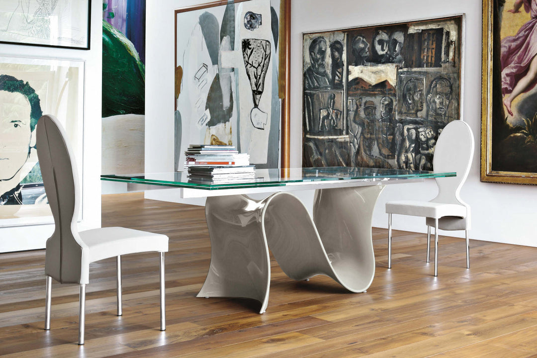 Wave Glass Dining Table Dining Tables Tonin Casa