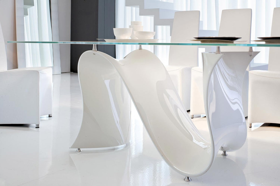 Wave Glass Dining Table Dining Tables Tonin Casa