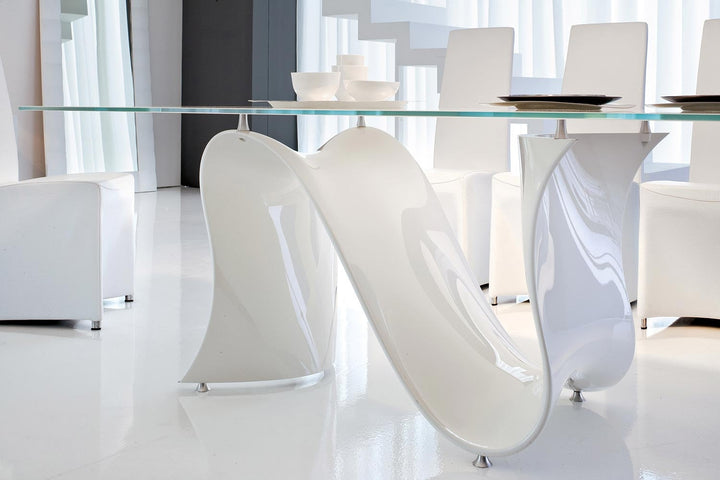 Wave Glass Dining Table Dining Tables Tonin Casa