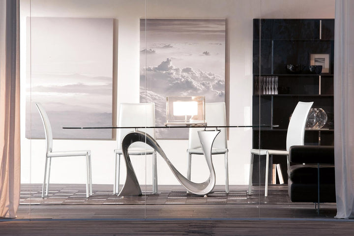 Wave Glass Dining Table Dining Tables Tonin Casa
