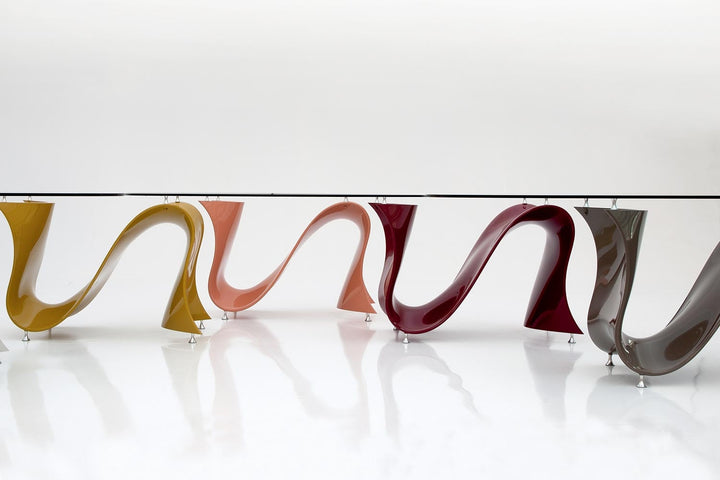 Wave Glass Dining Table Dining Tables Tonin Casa