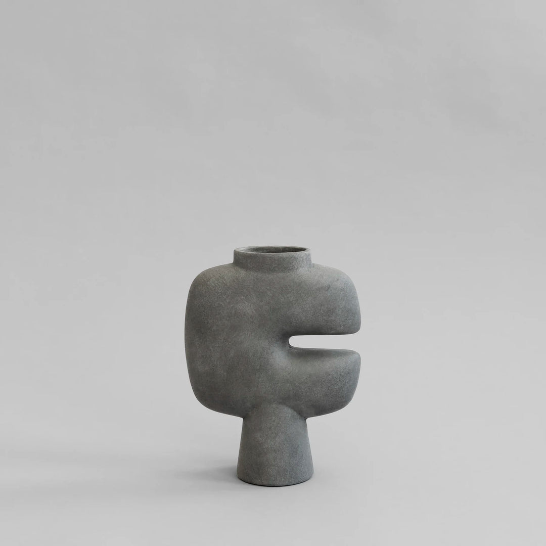 Tribal Vase, Medio - Dark Grey Vases 101 Copenhagen   