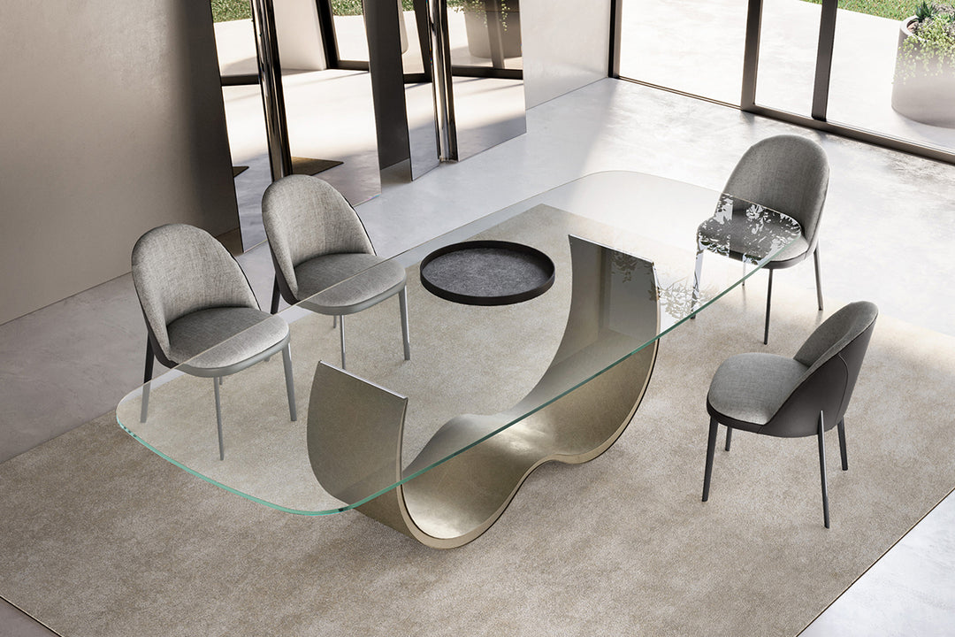 ALISEI GLASS TOP DINING TABLE Kitchen & Dining Room Tables Eforma   