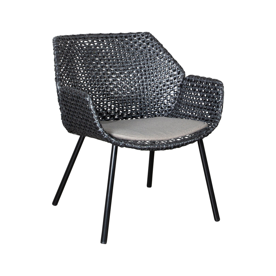 Vibe Outdoor Lounge Chair Outdoor Chairs Cane-line Taupe Black / Graphite Cane-Line Weave