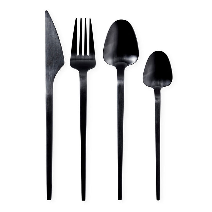 Vienna 24-Piece Flatware Set Jonathan Adler Black