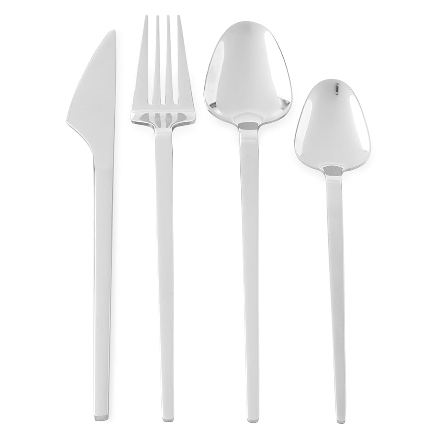 Vienna 24-Piece Flatware Set Jonathan Adler Silver