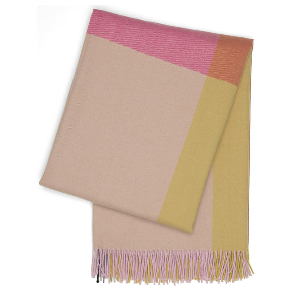 Color Block Throw Blanket Decor Vitra