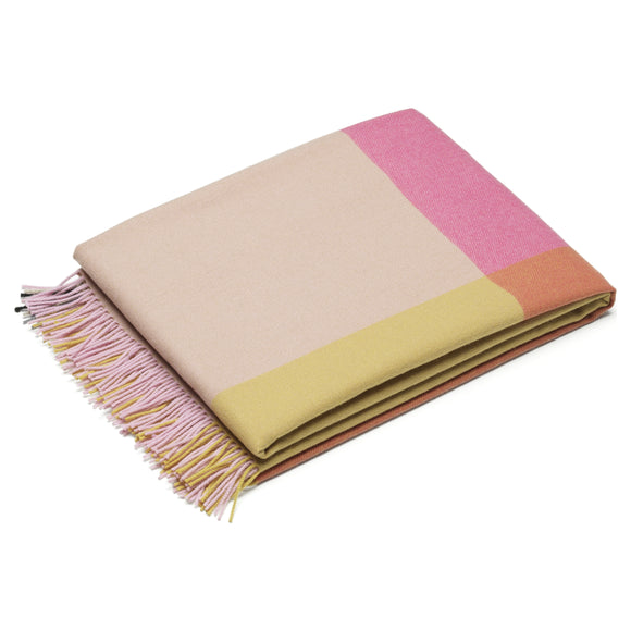 Color Block Throw Blanket Decor Vitra