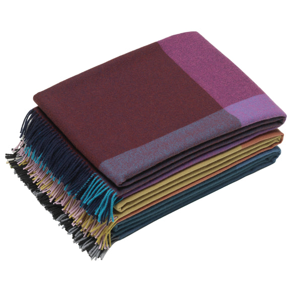 Color Block Throw Blanket Decor Vitra