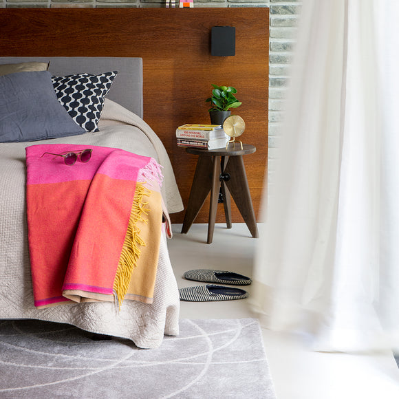 Color Block Throw Blanket Decor Vitra