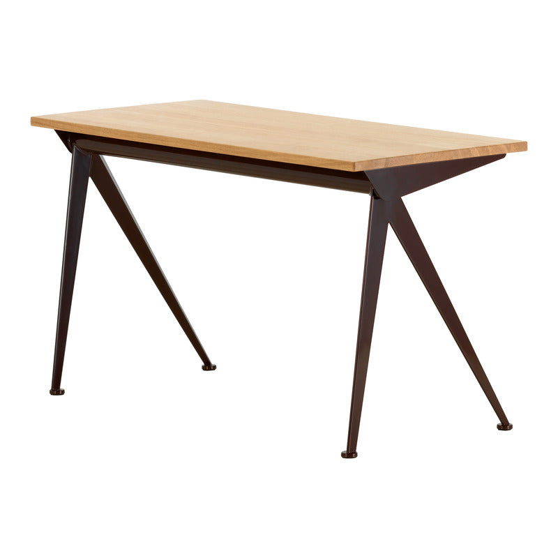 Compas Direction Desk Desks Vitra Natural Oak Chocolate
