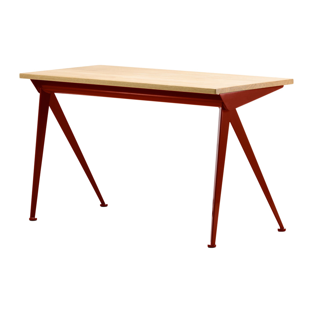 Compas Direction Desk Desks Vitra Natural Oak Red