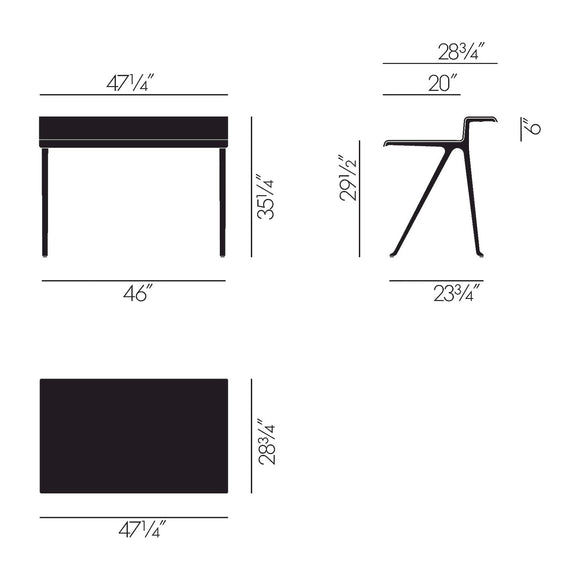 Courier Desk Desks Vitra
