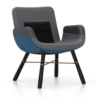 East River Chair Chairs Vitra Mix Blue Dark Oak