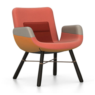 East River Chair Chairs Vitra Mix Red Dark Oak