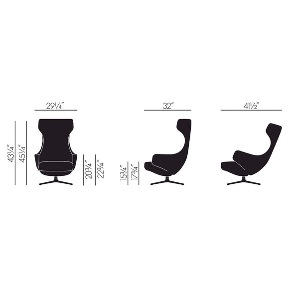 Grand Repos Lounge Chair and Ottoman Vitra