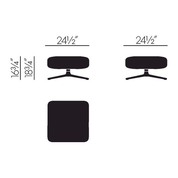 Grand Repos Lounge Chair and Ottoman Vitra