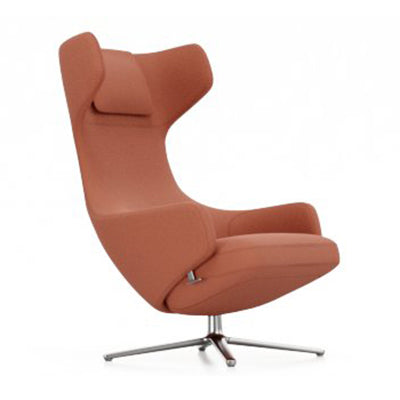 Grand Repos Lounge Chair Vitra Cosy 2 Rusty Orange Polished Aluminum Chair Only