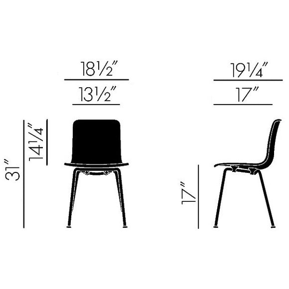HAL Tube Side Chair Chairs Vitra
