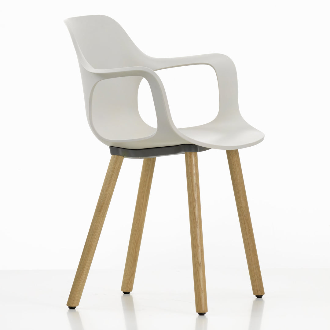 HAL Wood Armchair Chairs Vitra White Light Oak