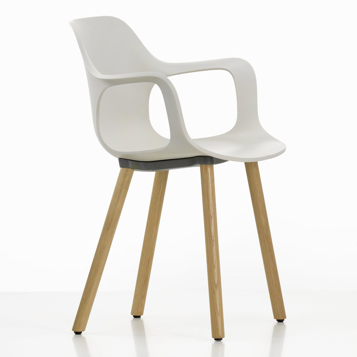 HAL Wood Armchair Chairs Vitra White Light Oak