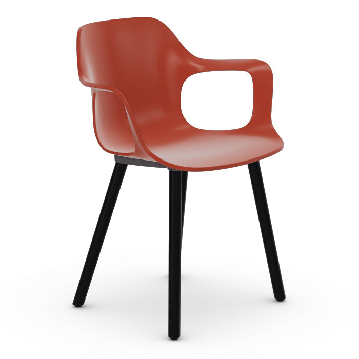 HAL Wood Armchair Chairs Vitra Orange Dark Oak