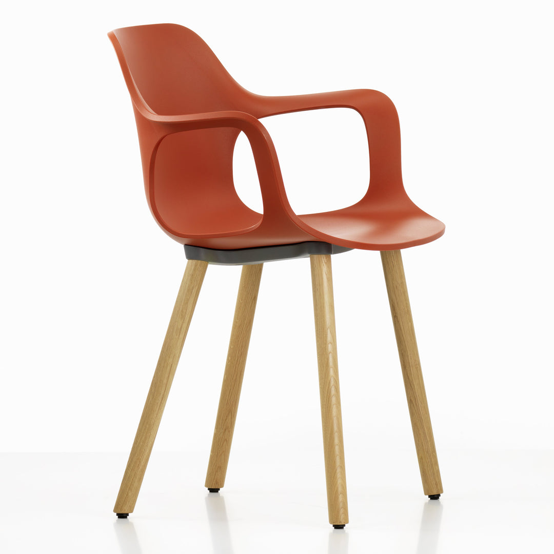 HAL Wood Armchair Chairs Vitra Orange Light Oak