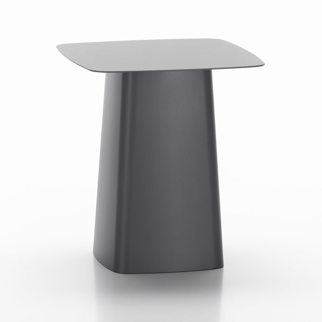 Metal Square Outdoor Side Table Outdoor Tables Vitra Dim Grey Small: 12.5 in width