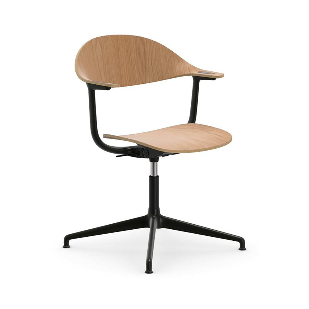 Mynt Plywood Task Chair Chairs Vitra Deep Black Powder Coated Aluminum 4-Star Base