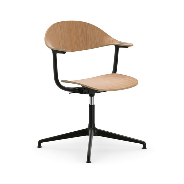 Mynt Plywood Task Chair Chairs Vitra Deep Black Powder Coated Aluminum 4-Star Base