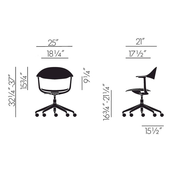 Mynt Plywood Task Chair Chairs Vitra
