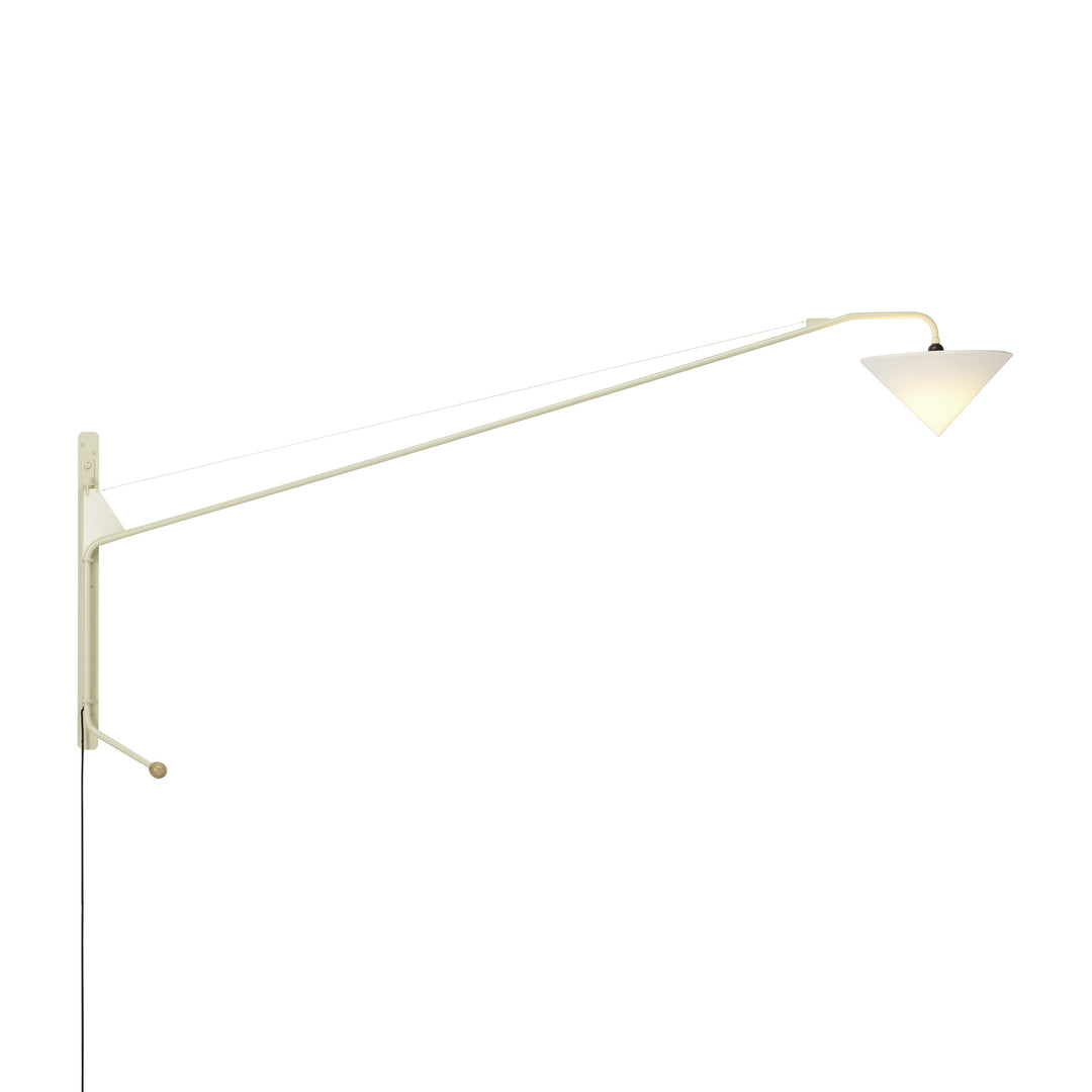 Potence Wall Light Vitra Prouve Blanc Colombe Abat-Jour Conique Shade - White (E27)