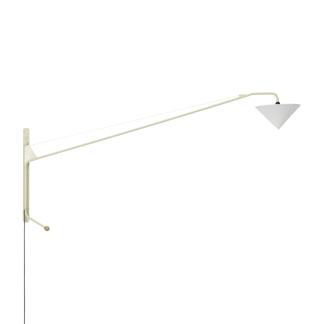 Potence Wall Light Vitra Prouve Blanc Colombe Abat-Jour Conique Shade - White (No Light Source)