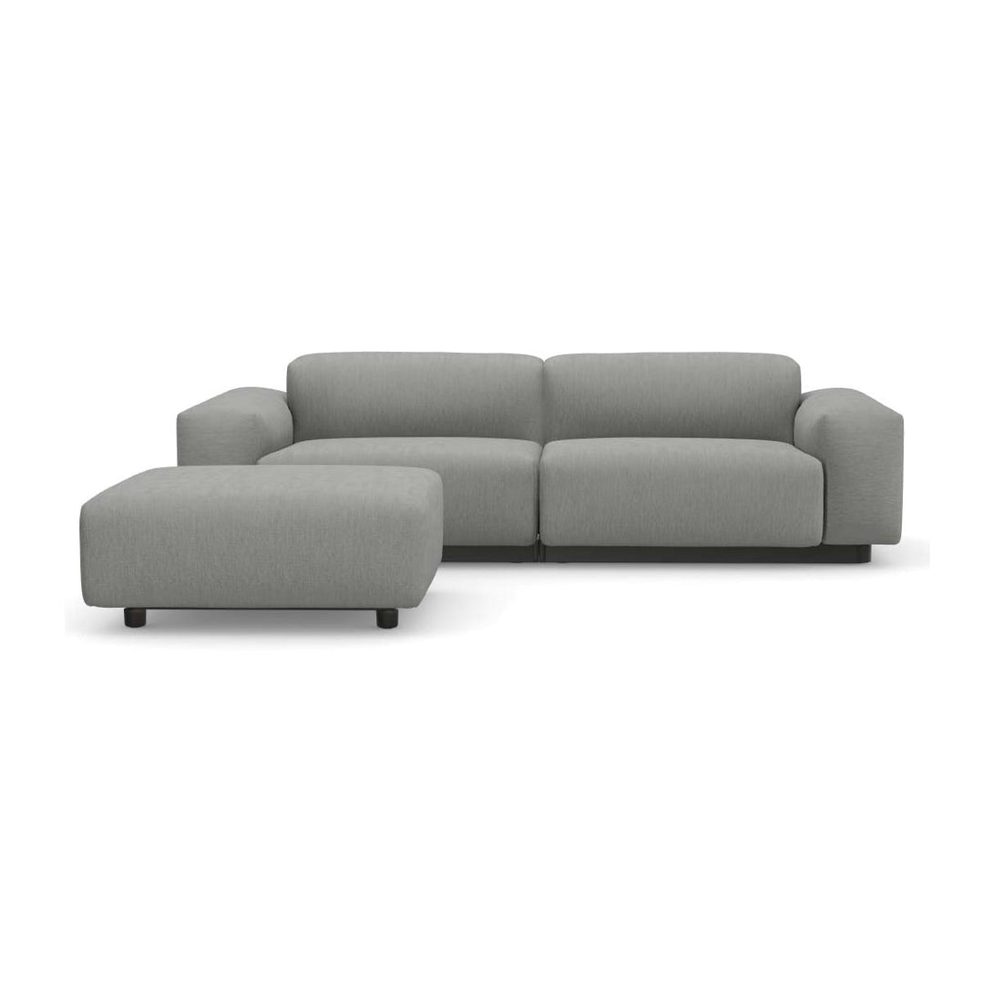 Soft Modular 2-Seater Sofa with Ottoman Sofas Vitra Iroko 2 Silver Gray Low: 20.25 in height