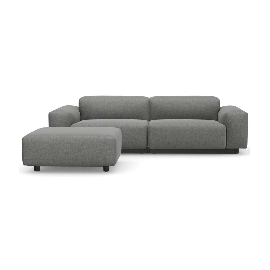 Soft Modular 2-Seater Sofa with Ottoman Sofas Vitra Savana Sierra Gray Melange Low: 20.25 in height