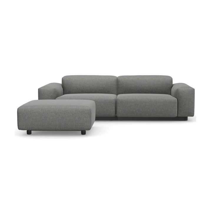 Soft Modular 2-Seater Sofa with Ottoman Sofas Vitra Savana Sierra Gray Melange Low: 20.25 in height